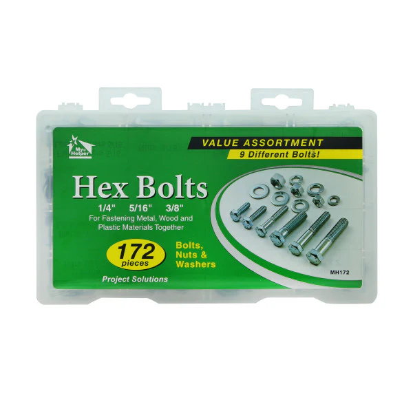 (172 Piezas) Kit De Tornillos Hexagonales, Tuercas Y Arandelas - Image 2