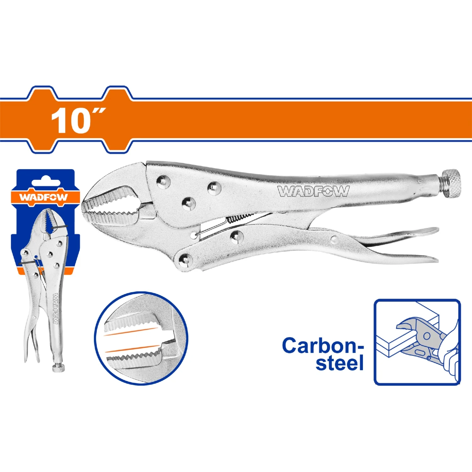 Alicate De Presión 10" Mandibula Recta. HRC38°-HRC48° Acero Al Carbono. - Image 2