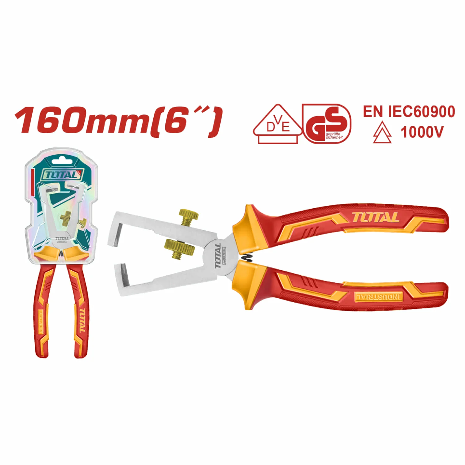 Alicate Para Cortar Alambre De 6" (160Mm) De Mango Aislado. Acabado Negro Pulido. Soporta 1000 V.