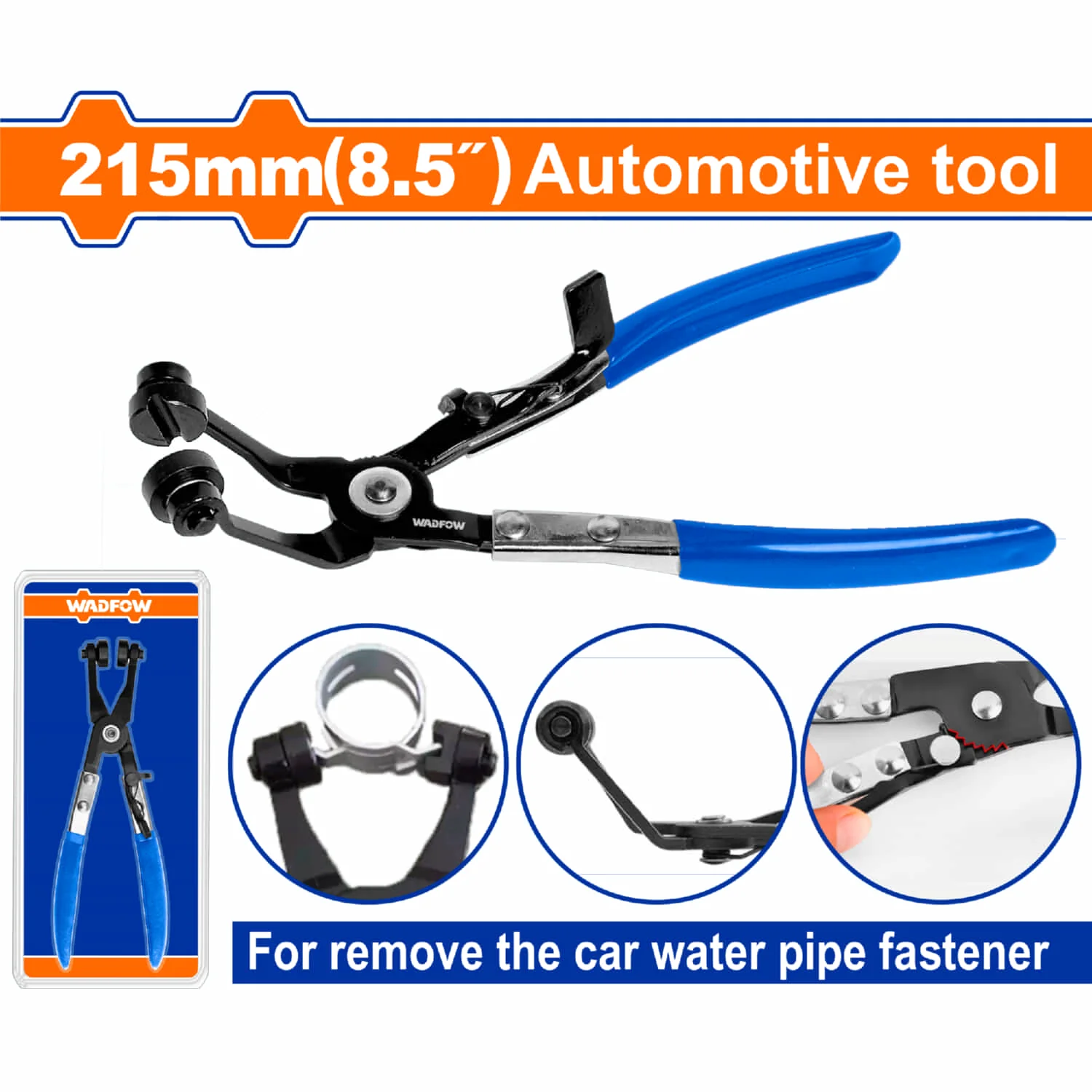 Pinza Abrazadera Mangueras 8.5" Cabeza 45° A3 Desmontar Motores O Reemplazar Mangueras.
