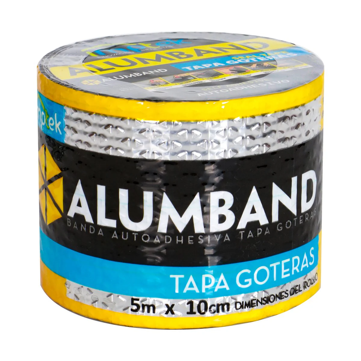 Alumband Cinta Tapagoteras De 5 Metros Largo X 10 Cm (4") Para Techo Autoadhesiva - Image 2