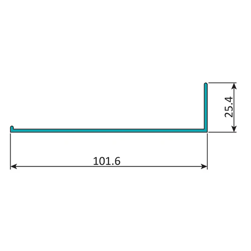 AR-13 Angulo Forma L De 4" X 1" Espesor 1.6 Mm. Largo 5.85 Mts. Acabado Anodizado Negro 15 - Image 2