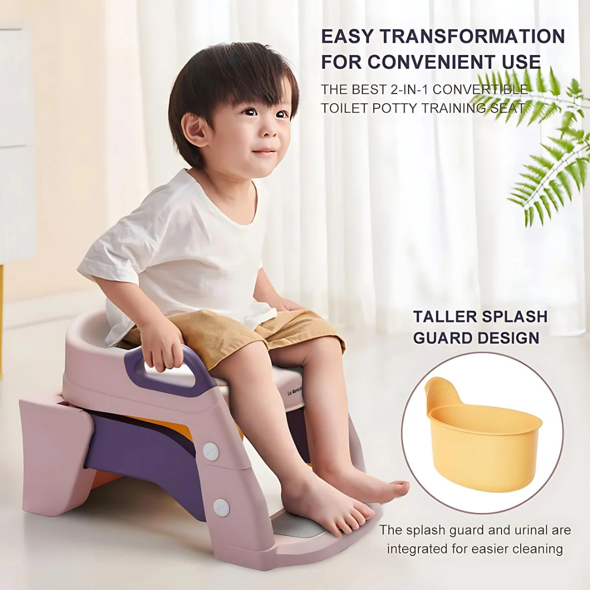 Asiento Escalera De Entrenamiento Silla De Inodoro Para Niños. (2 En 1) Escalera Infantil Potty Trainer. Escalerita Para Bebe. Color Rosado. - Image 4