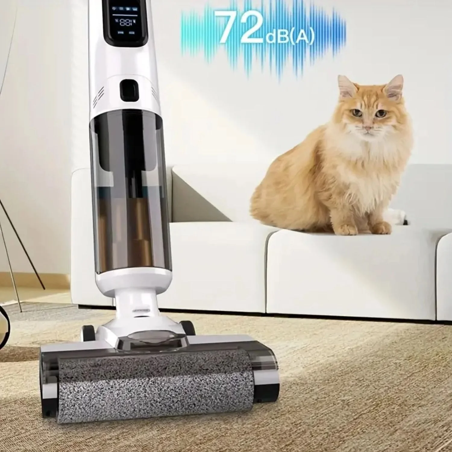 Trapeador Fregona Mopa Aspiradora Electrica Inteligente Inalámbrica Recargable, Mopea Y Aspira, Agua Seco Y Húmedo. 170W Batería 2600 Mah Función De Autolimpieza - Image 6