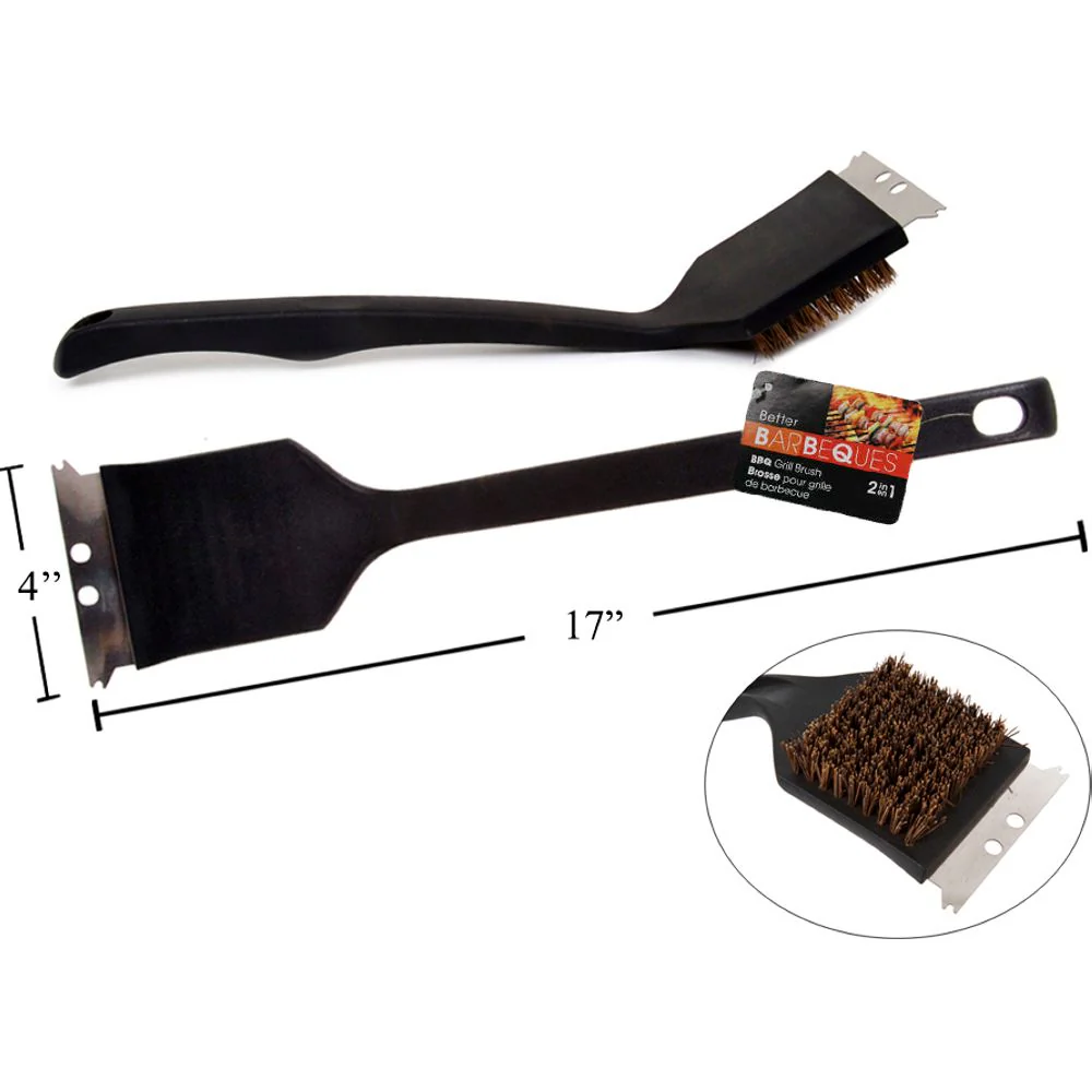 BBQ 17 "X3.5" Cepillo Para Parrilla Palmyra Con Raspador - Image 2
