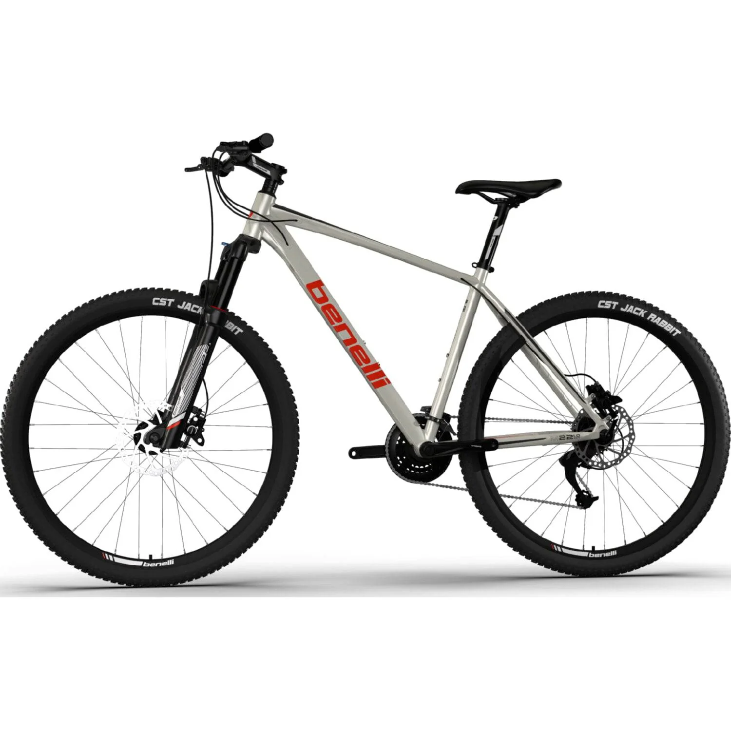 Bicicleta Montañera De Aluminio, Rin 29 MTB Benelli. Color Blanco / Rojo, Talla S - Image 4