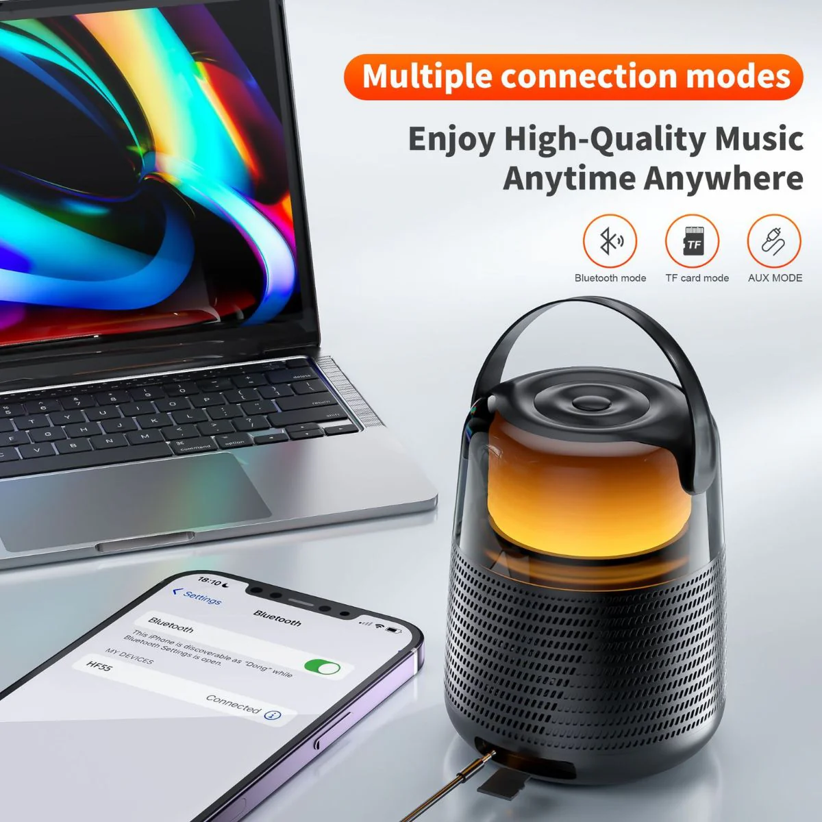 Bocina Altavoz Bluetooth 5.3 Portátil. IPX5, 20W. Con Batería De 7 Horas. Speaker Parlante. - Image 3