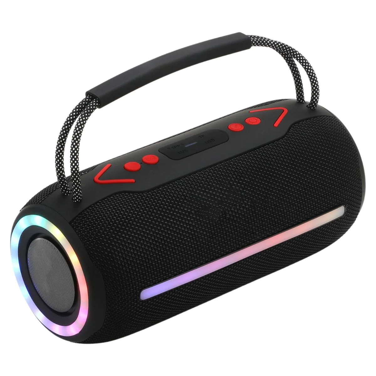 Bocina Bluetooth 5.3 Portátil 20W. Speaker Altavoz Inalámbrico RGB Con Radio FM, USB, AUX, TF, TWS, Batería 2400Mah Y Función Power Bank. - Image 3