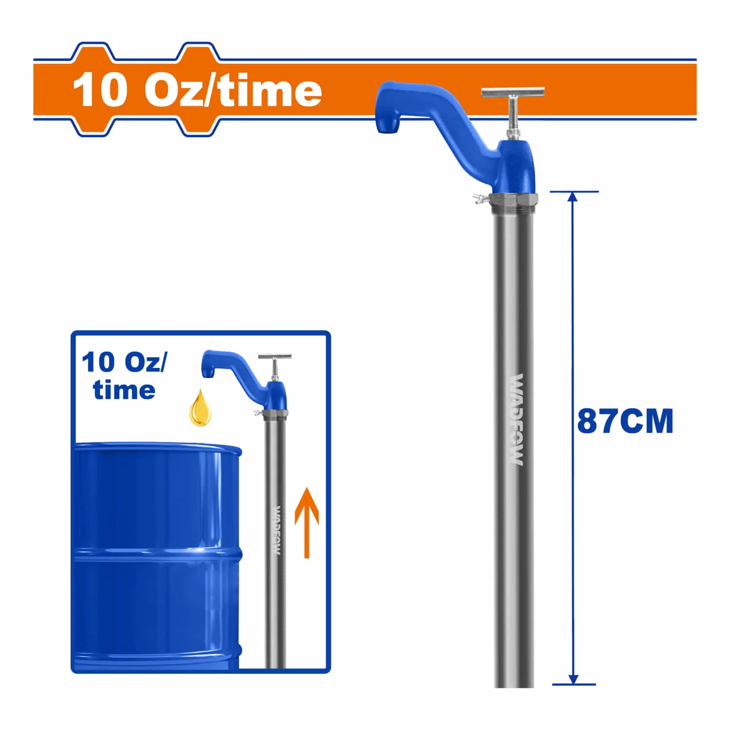Bomba Aceite Manual 10Oz/Vez Long: 87Cm. Recubierto De Zinc. Grasera - Image 2