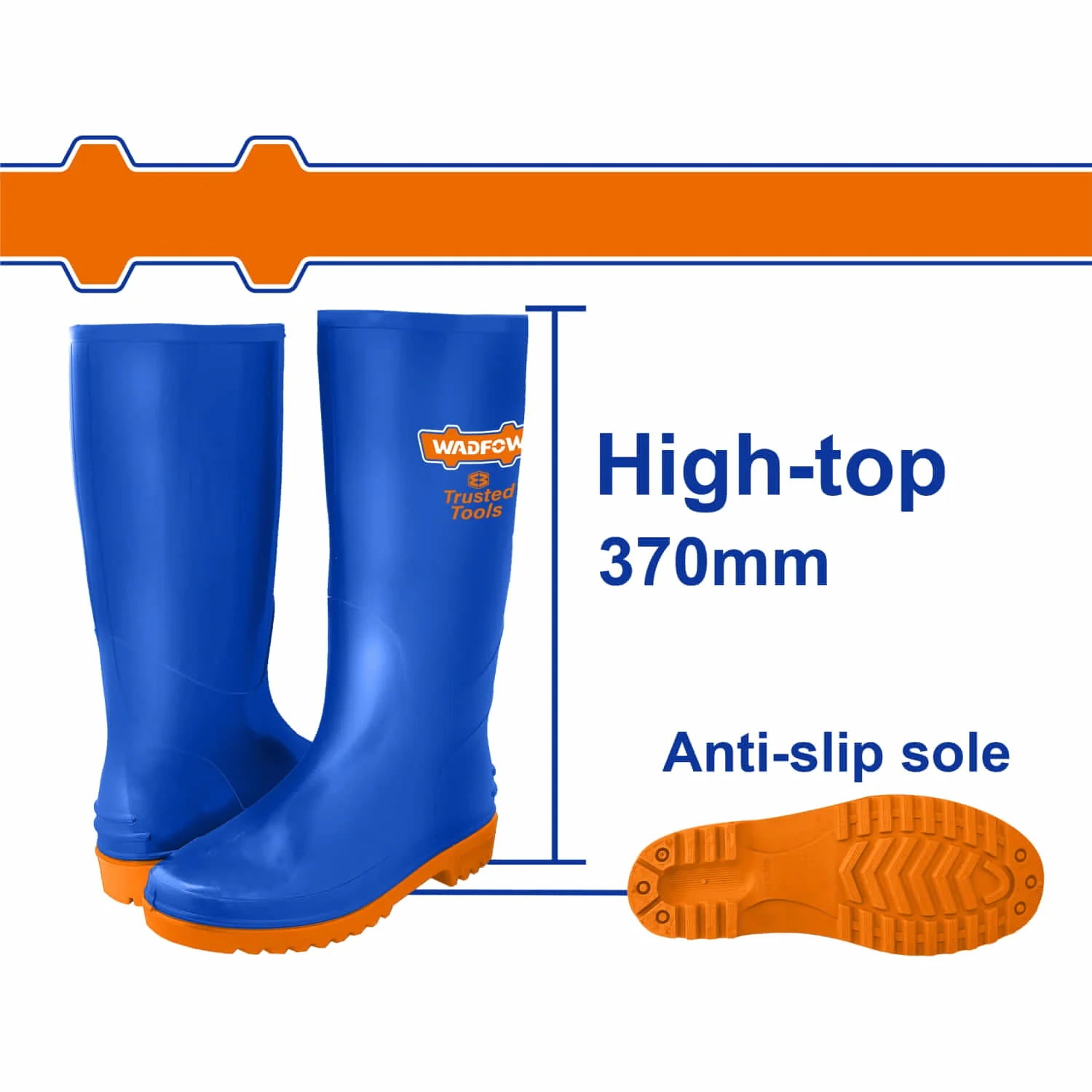 Botas Caucho Extra Altas. 100% Resistente Al Agua. PVC. Suela Antiresbalante. Altura:370Mm (Par) Botas Industriales - Image 2