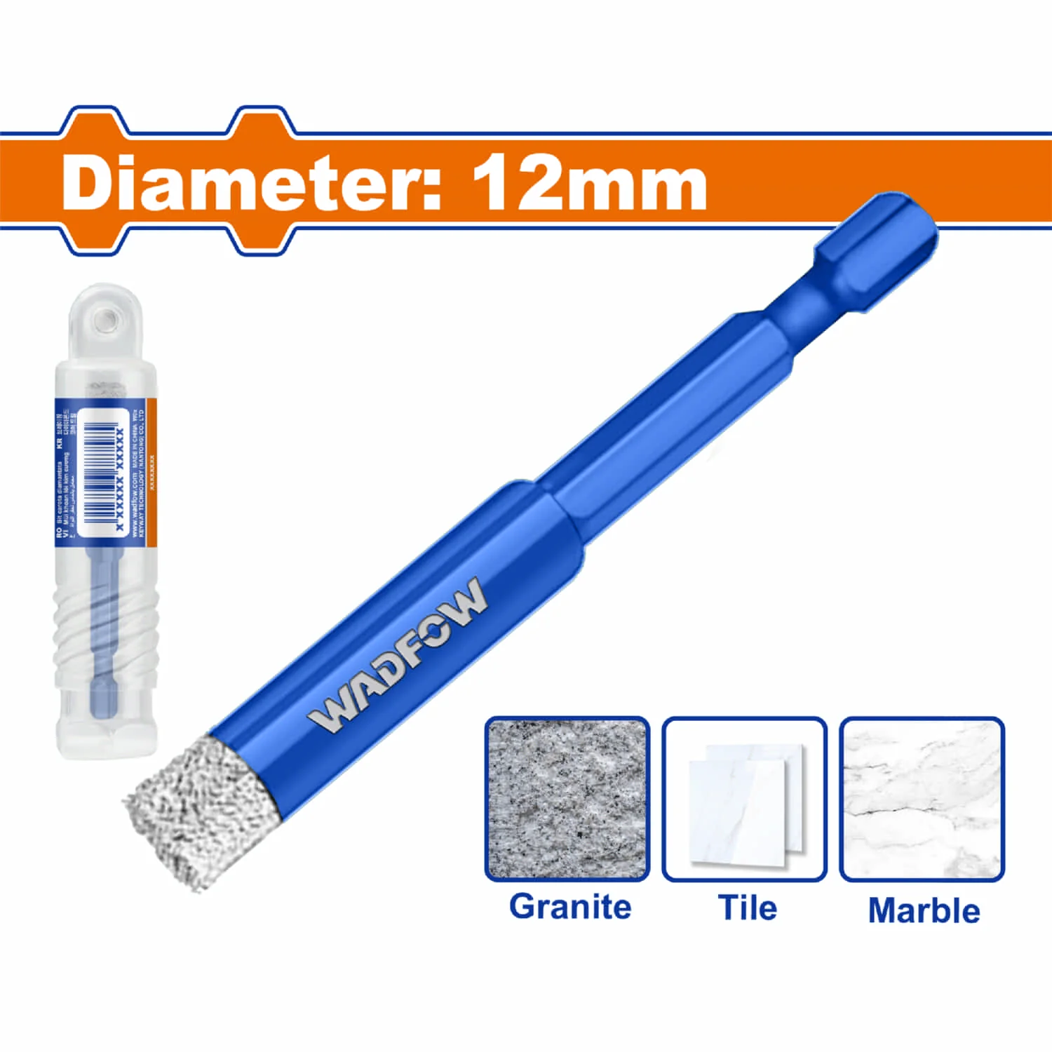 Brocas Diamantadas Hexagonales Con Vástago 1/4" Ideales Para Azulejo, Cerámica, Granito, Mármol Y Piedra - Image 4