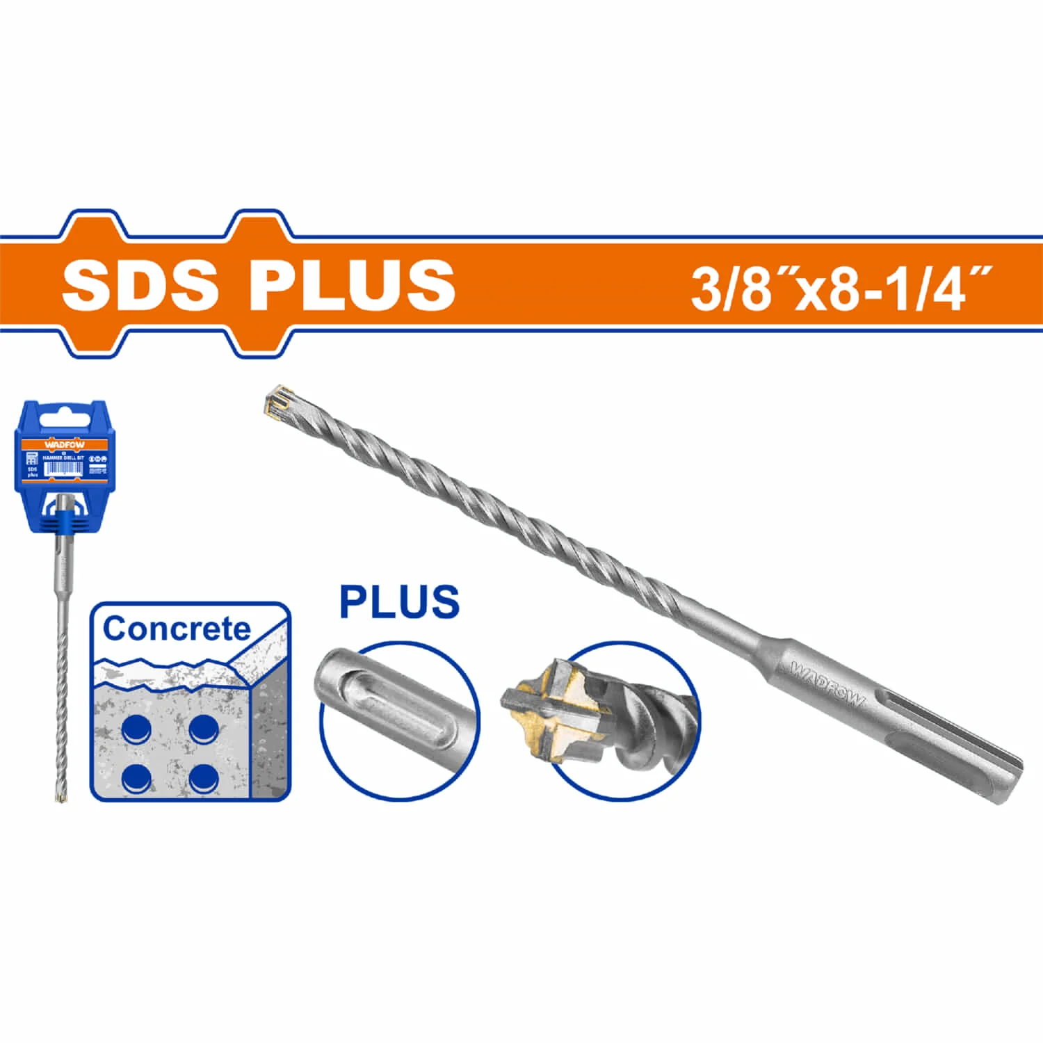 Brocas Para Concreto SDS Plus Punta Carburo TCT Doble Canal Cr-V Superficie Arenada. - Image 7