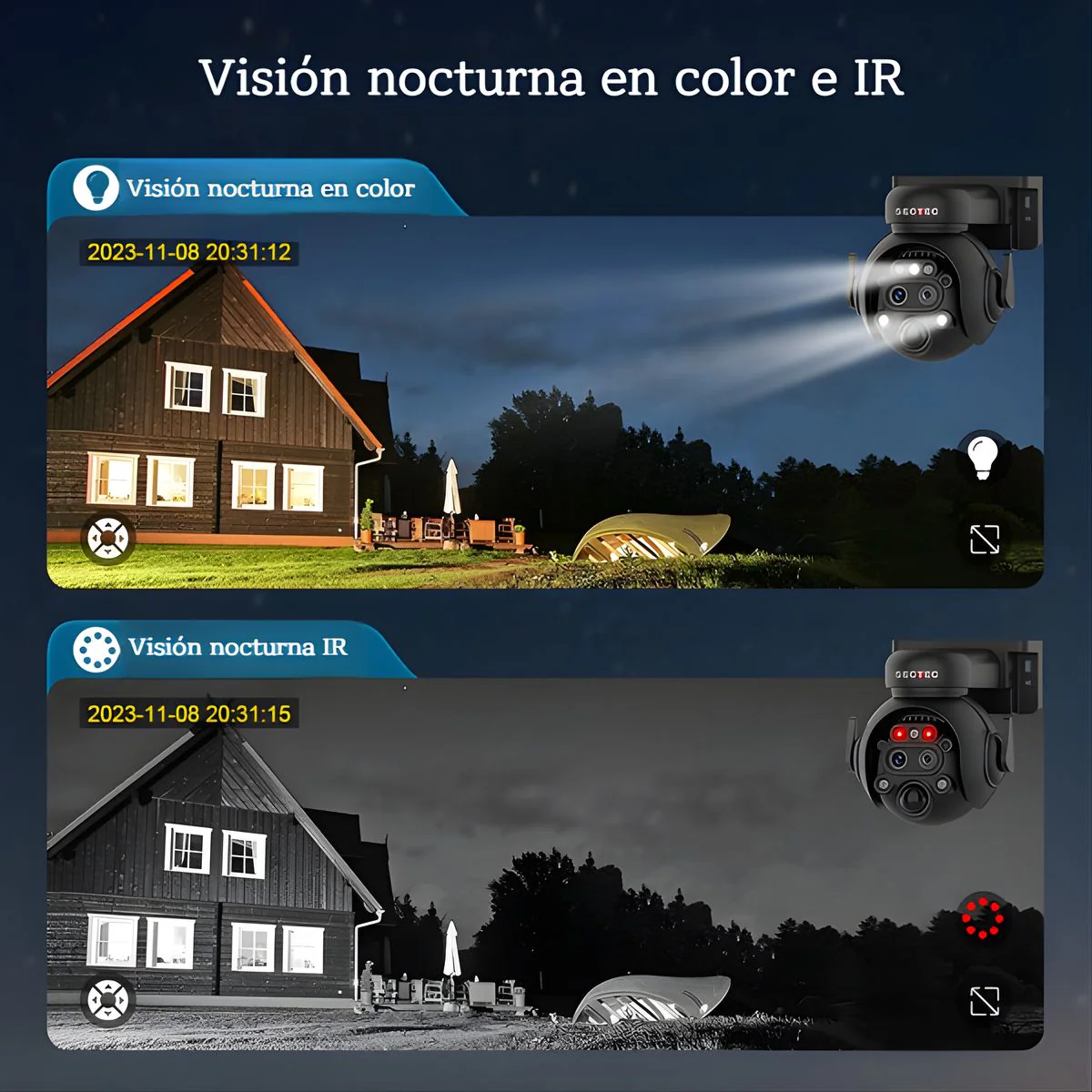 Cámara De Seguridad Wifi Con Panel Solar 6MP. Cámara De Videovigilancia Con Visión Nocturna Y Detección Humana. Zoom 12X - Image 4