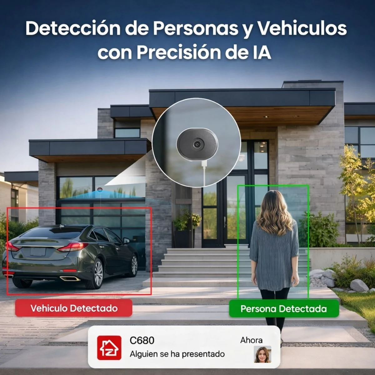 Cámara De Seguridad Wifi Doble Lente 2MP+2MP 360° Con IR Cut 4Mm Y Seguimiento Automático. Camara De Videovilancia Con Llamada Por Gesto Y Botón Y Visión Nocturna 10M. - Image 3