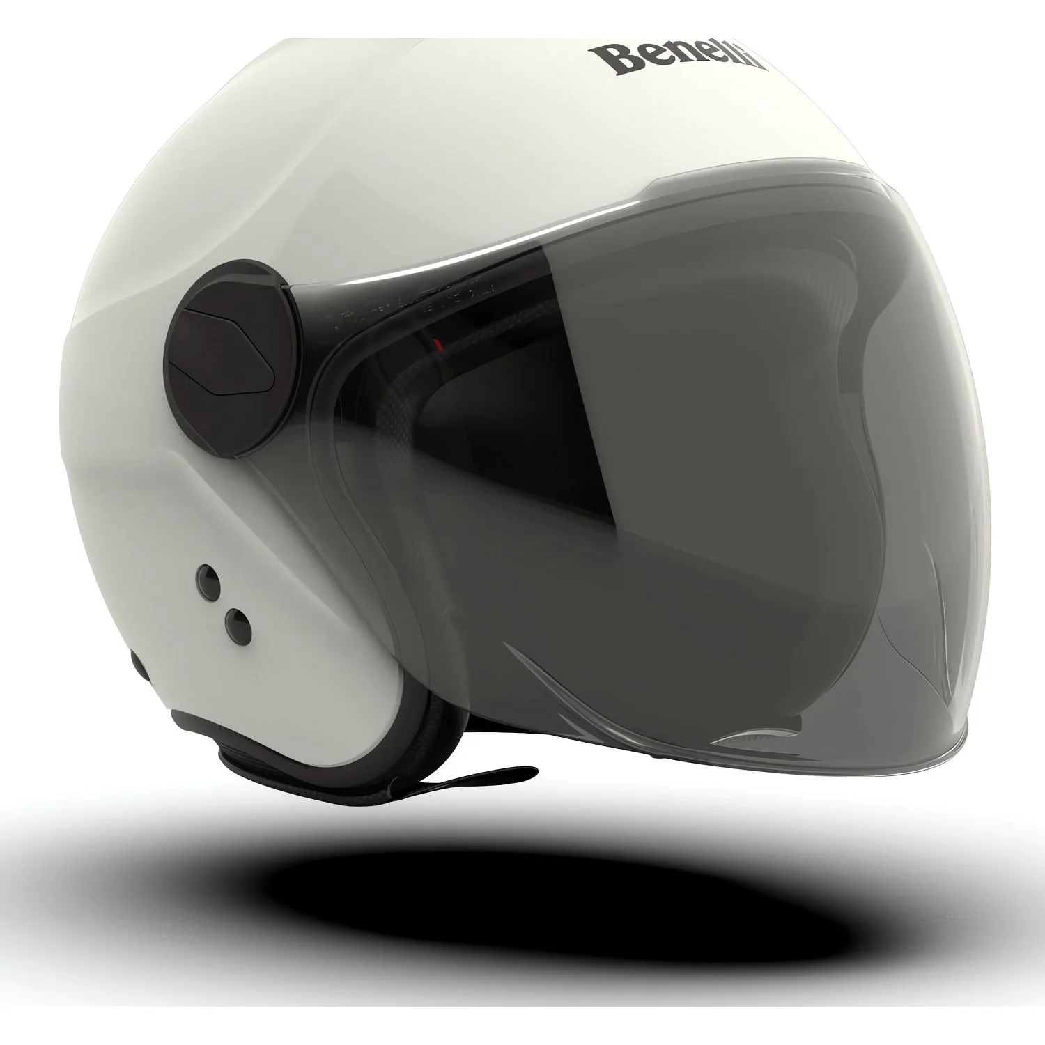 Casco Benelli JV-21 Helmet Blanco Solido Semi Integral - Image 2