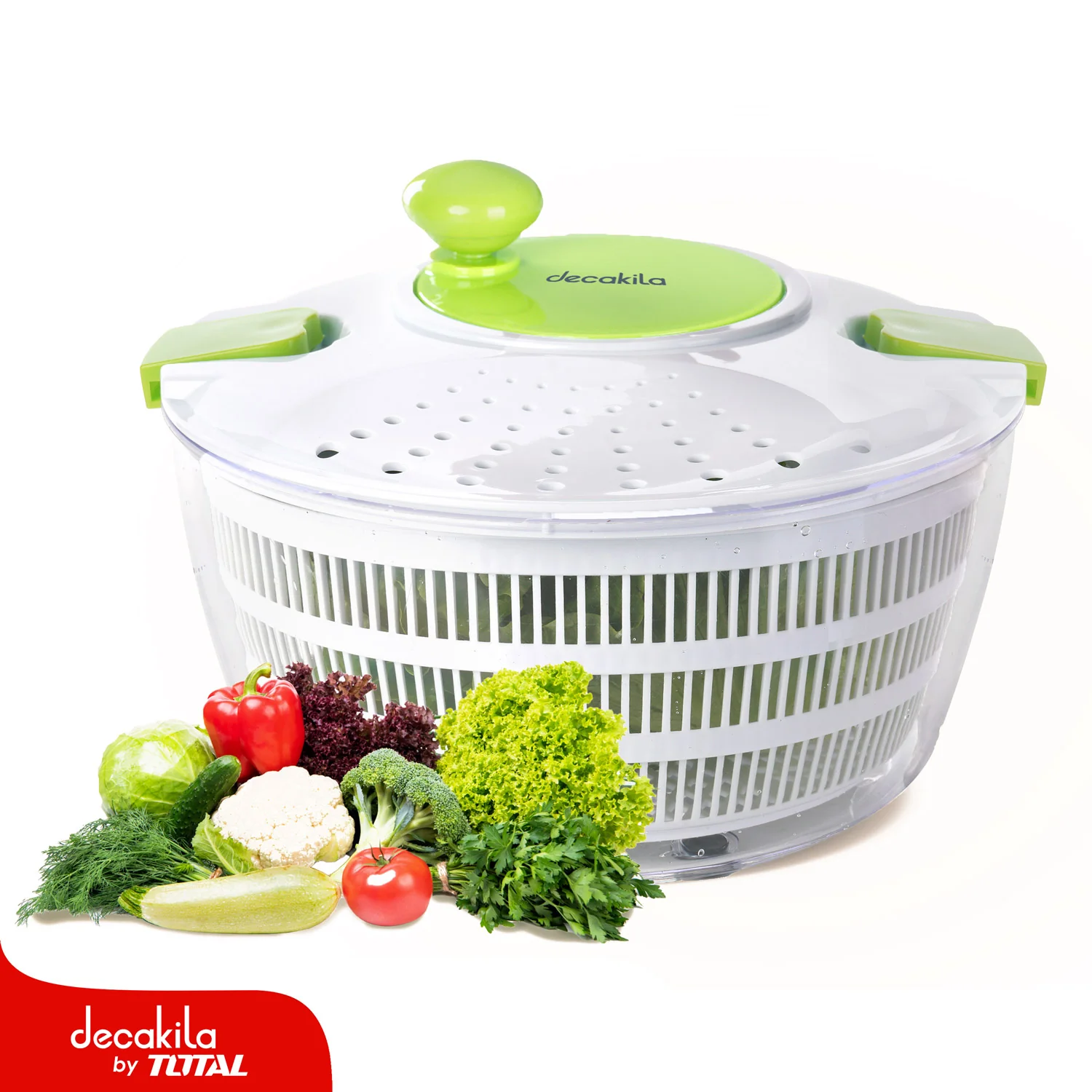 Centrifugador ENSALADAS Vegetales 4L Fácil De Limpiar. Con Manivela Para Escurrir. Escurridor Secador Spinner - Image 2