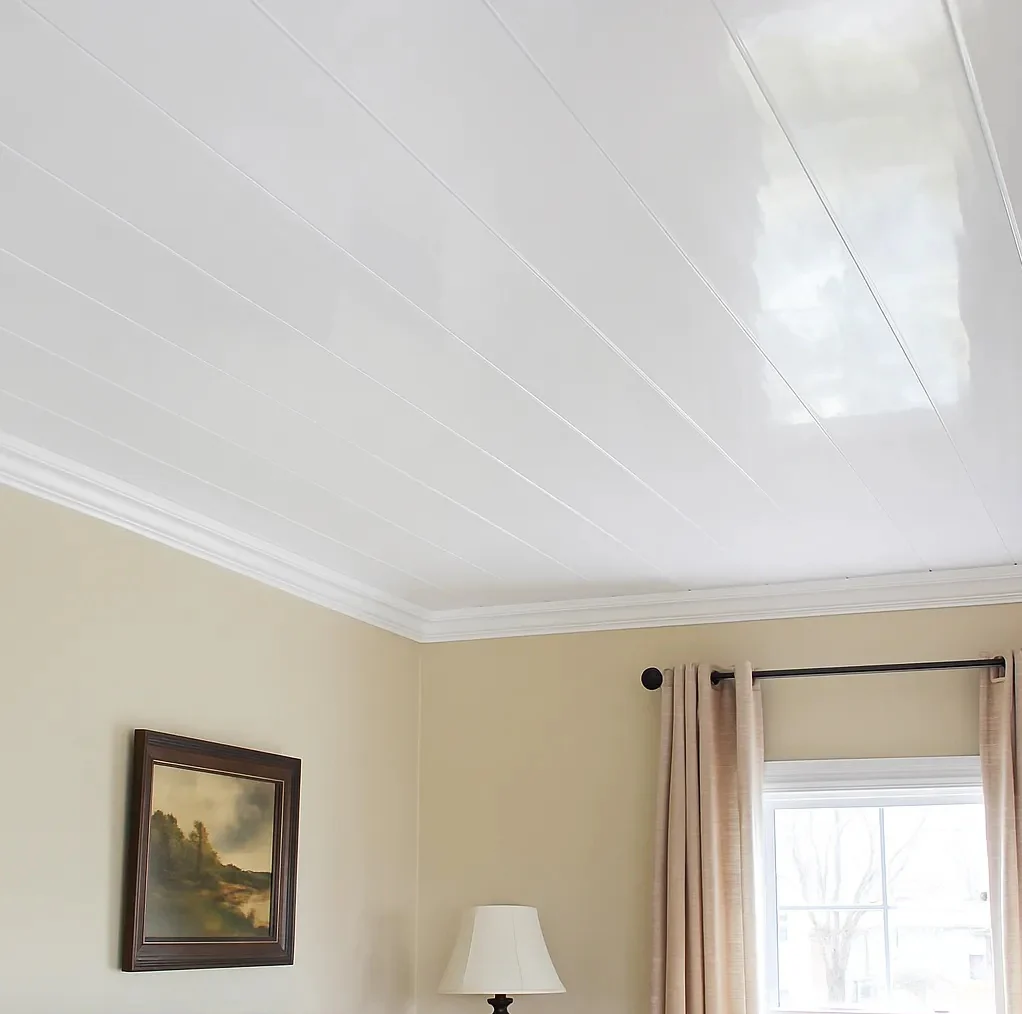 Cielo Raso PVC Techo Blanco Brillante BRILLO Panel 20Cm X 8Mm X 5.95M  Resistente A Humedad Fácil Instalación Alta Durabilidad - Image 2