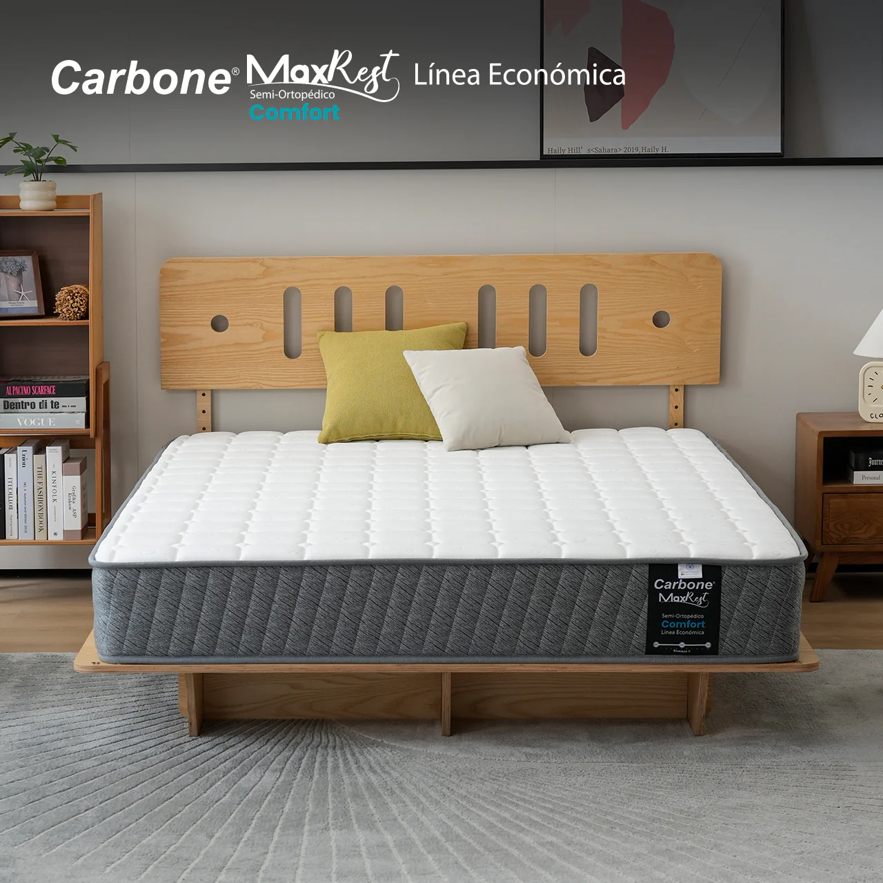 Colchones Semi-Ortopédicos Empacados Al Vacío Max Rest. Línea Económica Con Resortes, 23Cm (9") Espesor. Textil Bekaert Deslee Original De Belgica Nivel De Firmeza 5. - Image 4