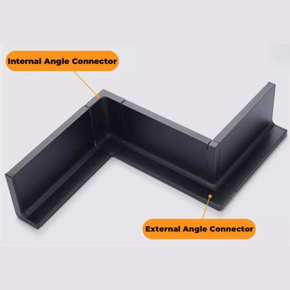 Conector De Esquina Interna Para Zócalo Modular. Color Negro (Unidad). Aleación De Zinc. Conector Esquinero De Ángulo Recto. Perfil Gola De Aluminio Cocinas - Image 3