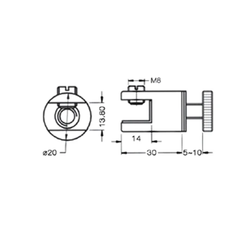 Conector Vidrio-Vidrio Para Repisa 5-10Mm. - Image 2