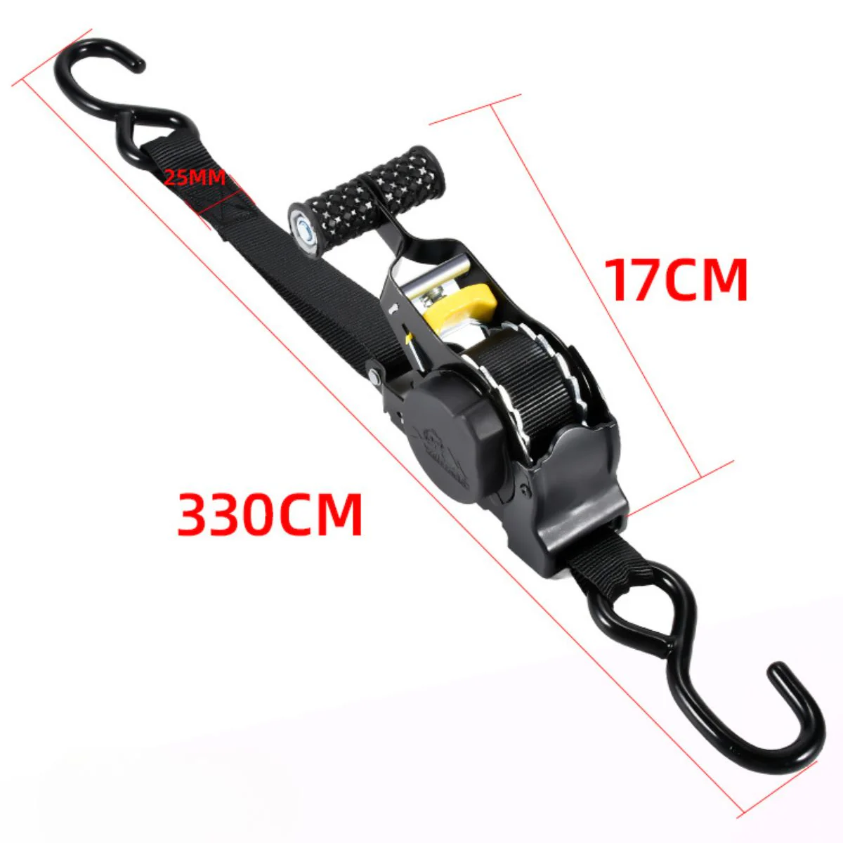 Correa De Amarre Suncho Con Trinquete Automático Retráctil. Cinta De Sujeción (3.3M). Sujetador Con Ganchos En S. Eslinga - Image 4