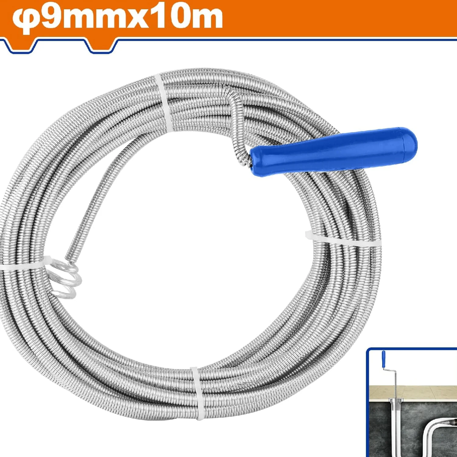 Destapador De Cañería Tubo Flexible 9Mmx10m. Acero Flexible. Para Eliminar Desechos En Cañería. Destapacaños - Image 2