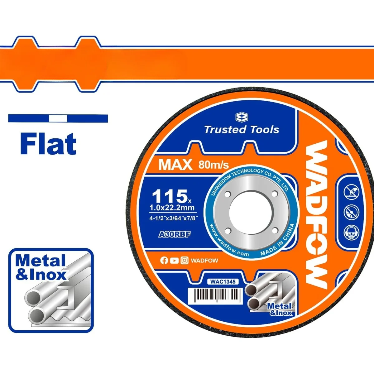 Discos De Corte De Metal Y Acero Inoxidable. Plano.