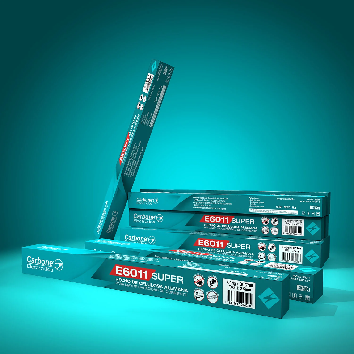 Electrodos Soldadura 6011 Para Soldar 3/32" 2.5 Mm Carbone Bolsa Al Vacio ( 1Kg ) Celulosa Alemana - Image 2
