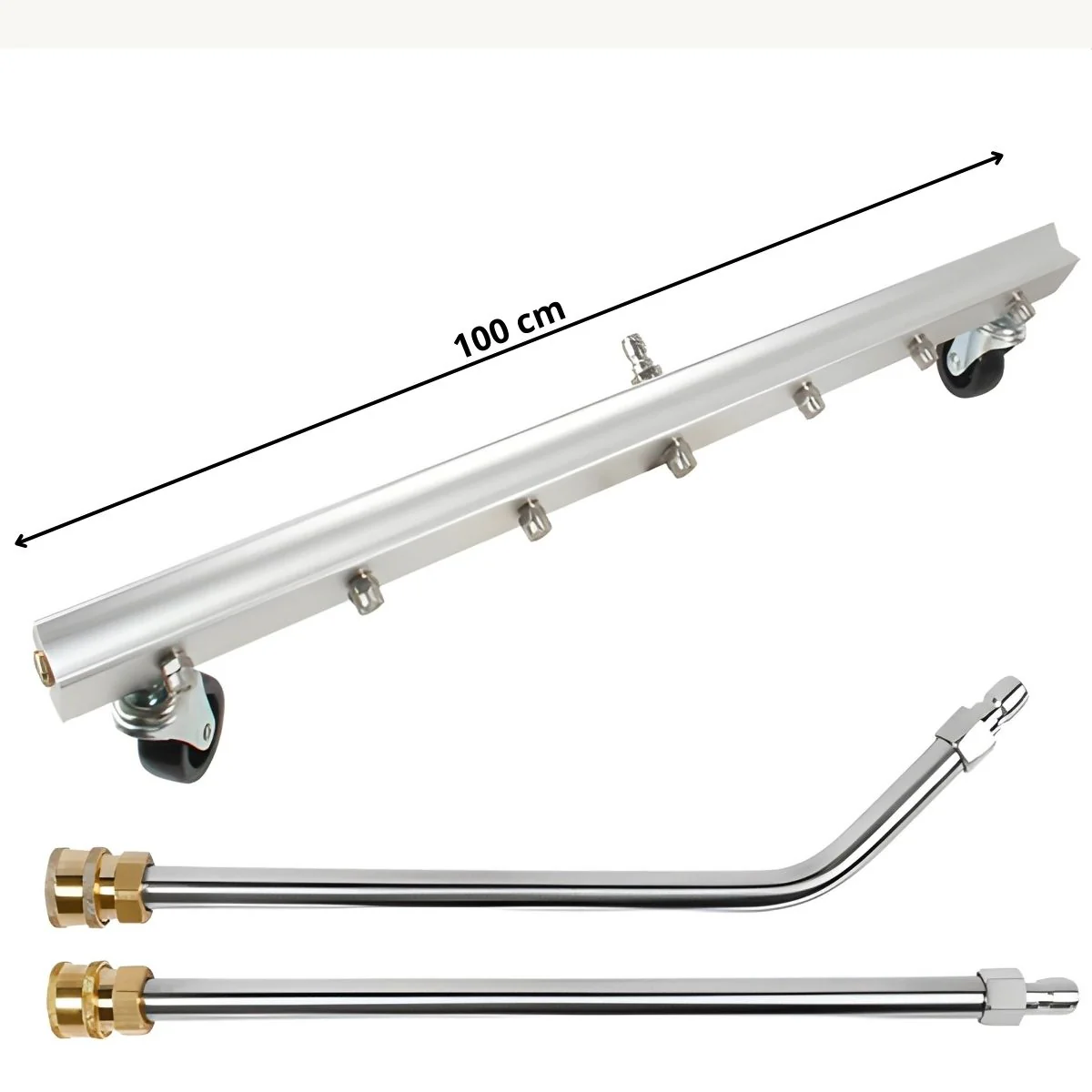 Escoba De Agua Limpiador De Superficies Para Limpiar Áreas Planas Como Aceras Y Calzadas. Alta Presión De 7 Boquillas Conector 1⁄4" Varilla Y Extensores. Accesorio Hidrolavadoras De 39.4" (1M). - Image 2