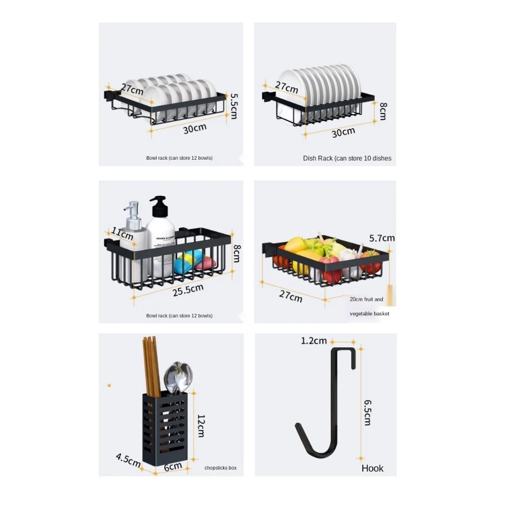 Escurridor Organizador De Platos Para Fregador. Color Negro. Secar Platos - Image 5