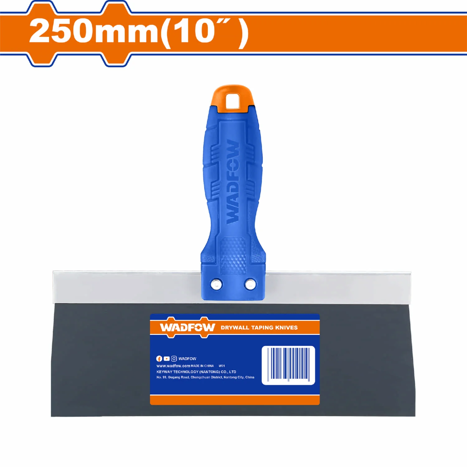 Espátula Para Yeso Drywall 10" Acero Inoxidable Con Hoja Recta. Ideal Para Enmasillar Yeso.