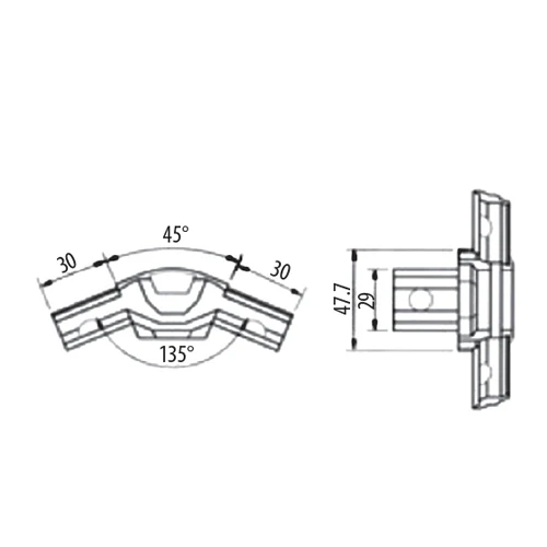 Esquinero De Vitrina A 135°. Para Sistema De Perfiles. Cromado. - Image 10