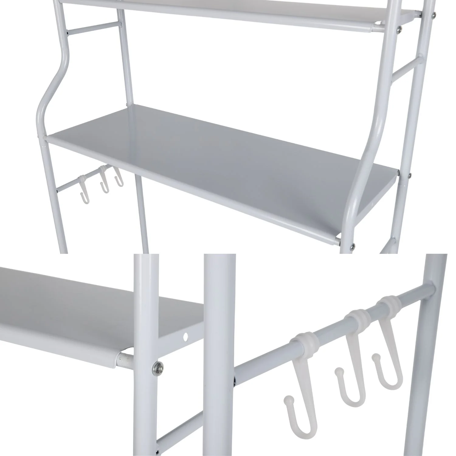 Estante Organizador Para Lavadora De 3 Niveles Metálico Color Blanco 65X26x152cm. Rack Para Lavandería - Image 3
