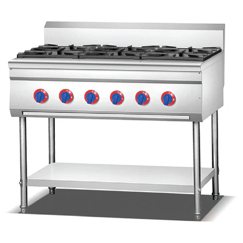 Estufa 6 Quemadores 1050*750*850+150Mm LPG Power:30Kw Presión De Gas 2800Pa Cons 1.725 Kg/H(1 Año)