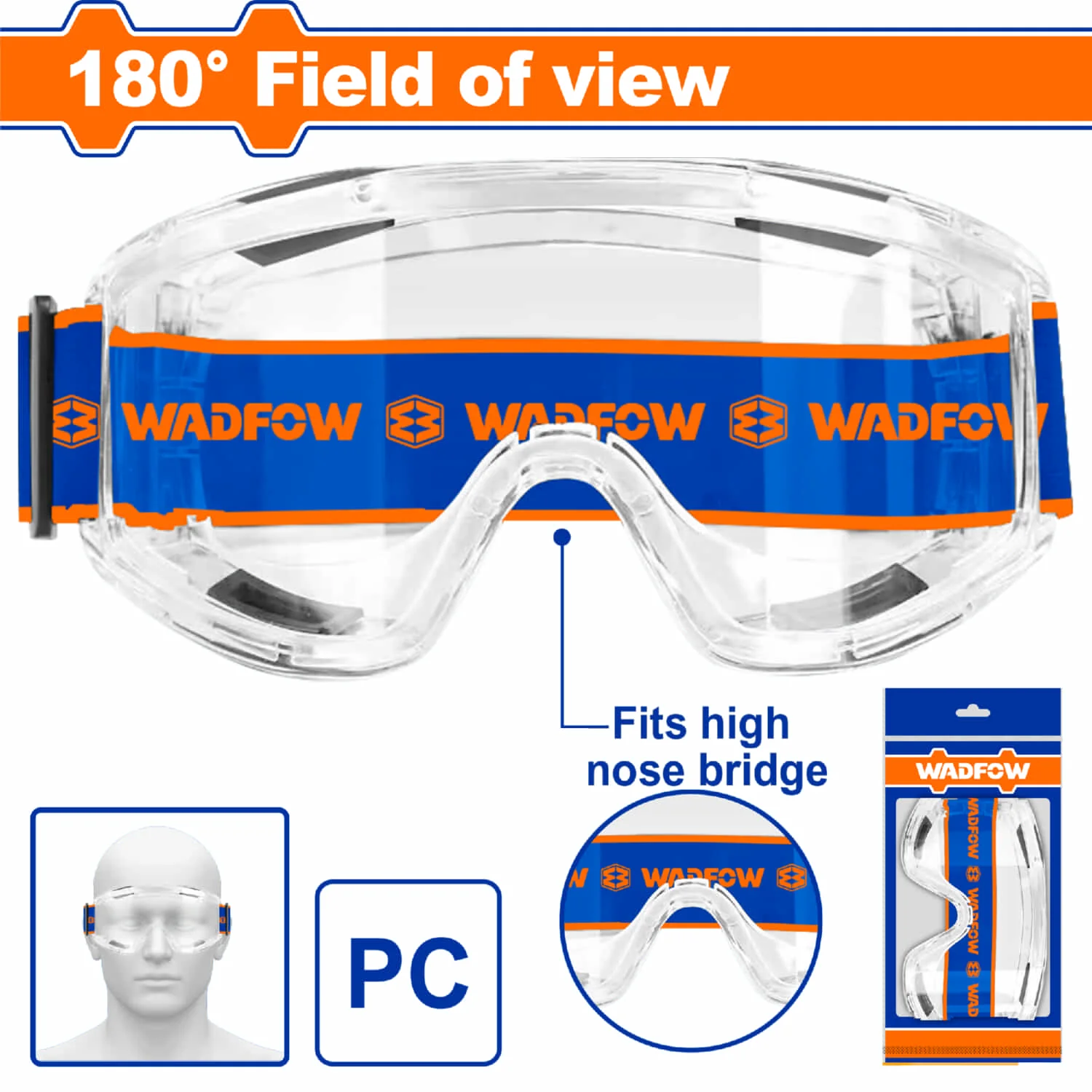 Lentes De Seguridad. Campo De Visión 180º. Policarbonato. Alta Transparencia.