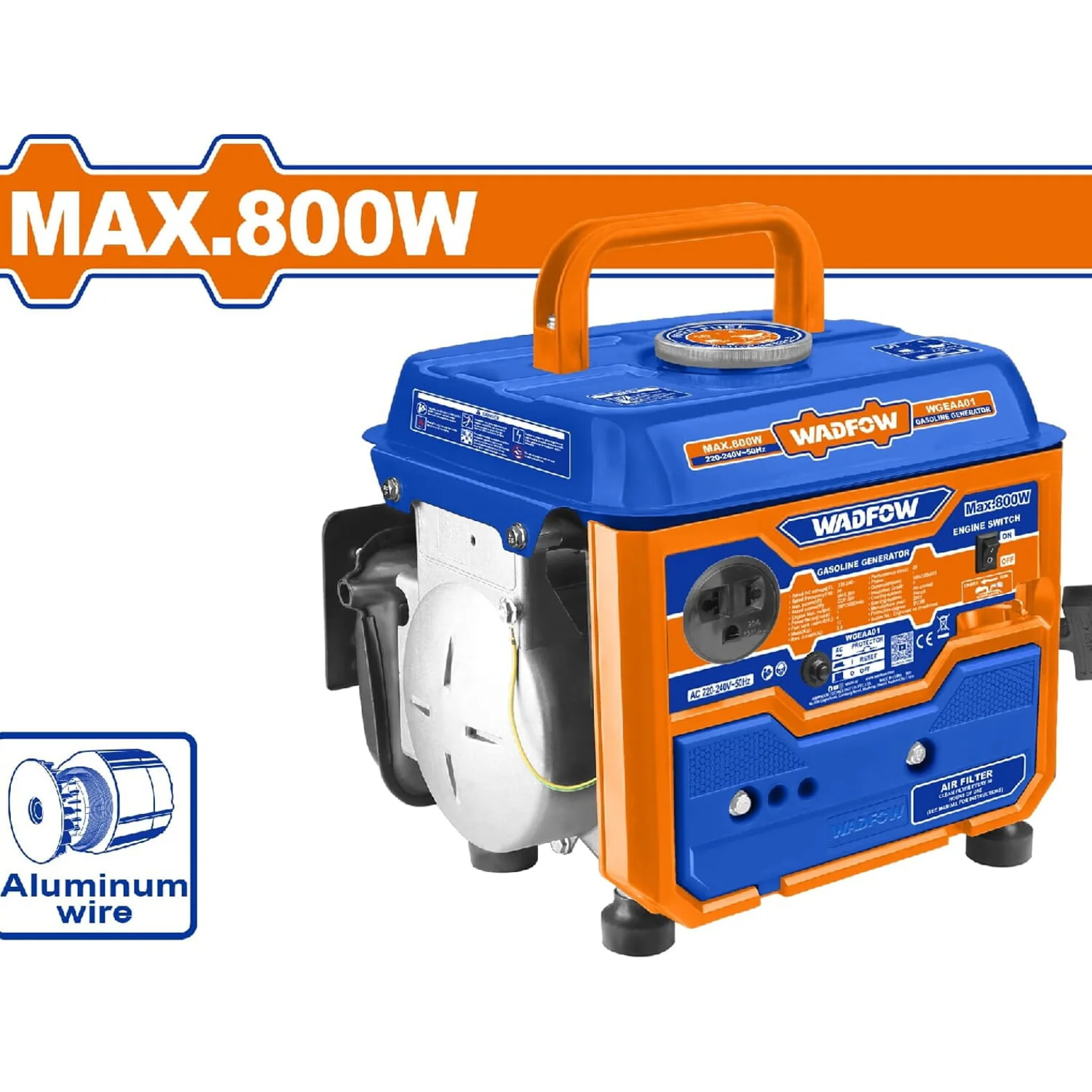 Generador A Gasolina 800W 110-120V. Frec. Salida: 60Hz. Veloc. Nominal: 3600 Rpm. Motor: 2 Tiempos. - Image 2
