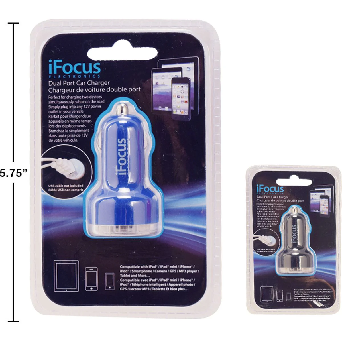 Ifocus, Cargador De Coche USB De Doble Puerto, 2 Clrs, Salida: 2A - Image 7