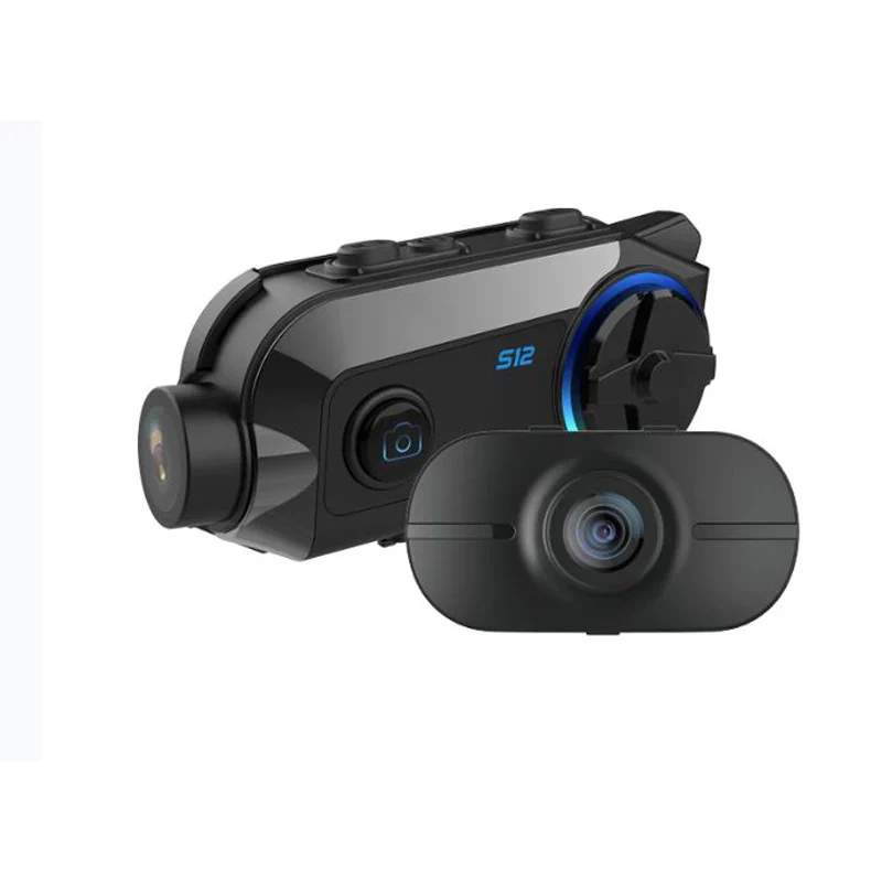 Intercomunicador Bluetooth Para Casco Con Cámara Frontal Y Trasera S12 - Image 3