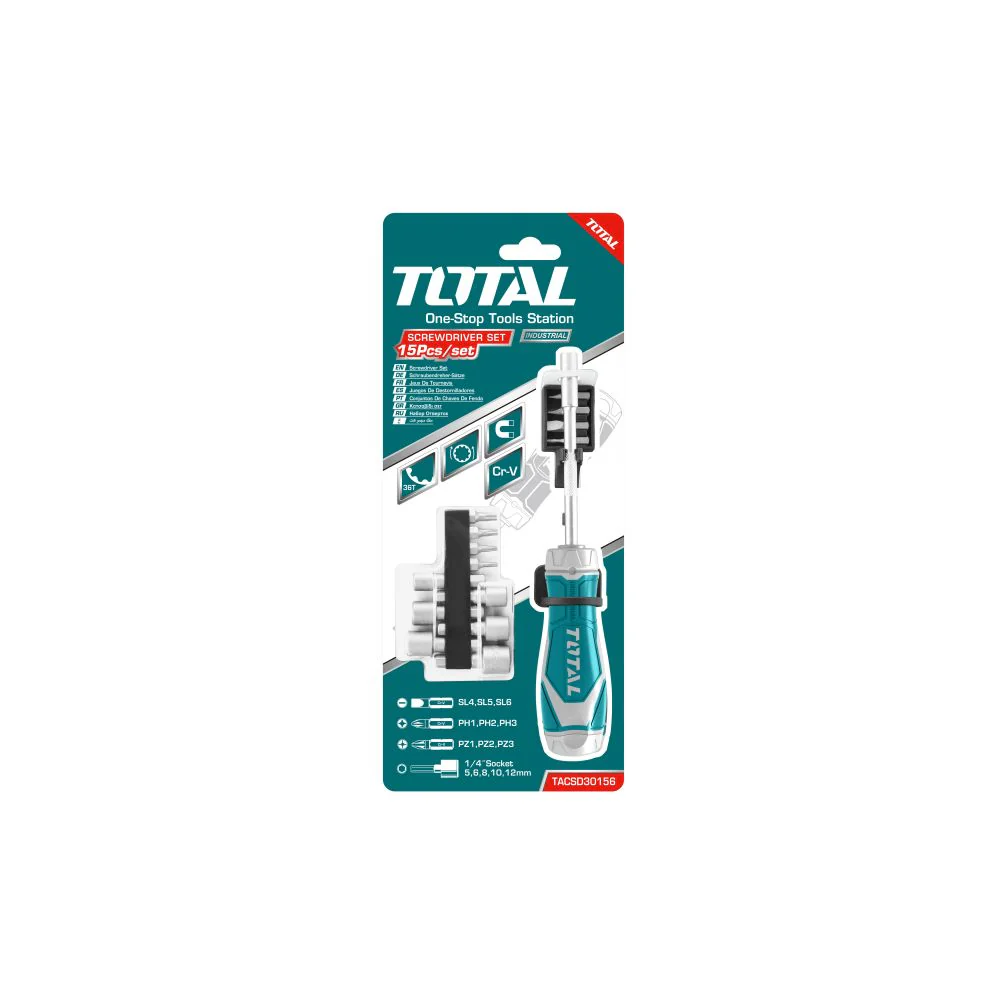 Juego 15Pza Destornillador Ratchet De Puntas 15 En 1. - Image 2
