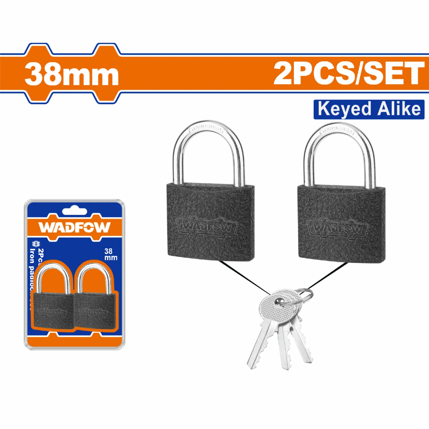 Candados De Hierro De 38Mm Con Juego De Llaves. Incluye 2 Candados Y Un Juego De 2 Llaves Único.