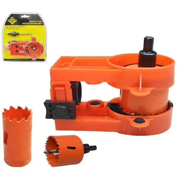 Kit De Instalación De Cerraduras Para Puertas De Metal Y Madera. Perfora Agujeros Perfectos