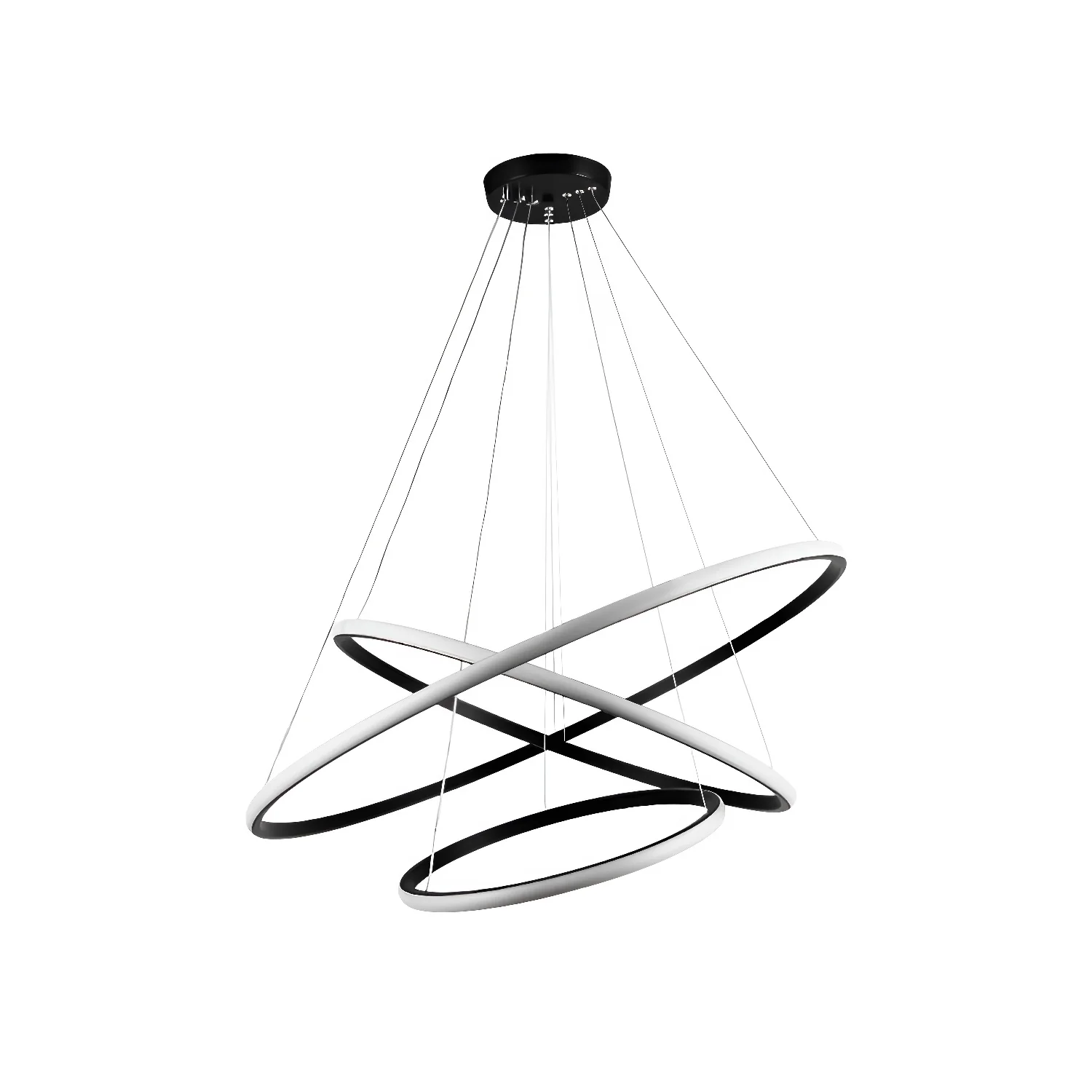 Lámpara Colgante LED Negra 112W, CCT Ajustable, Estilo Moderno. - Image 2