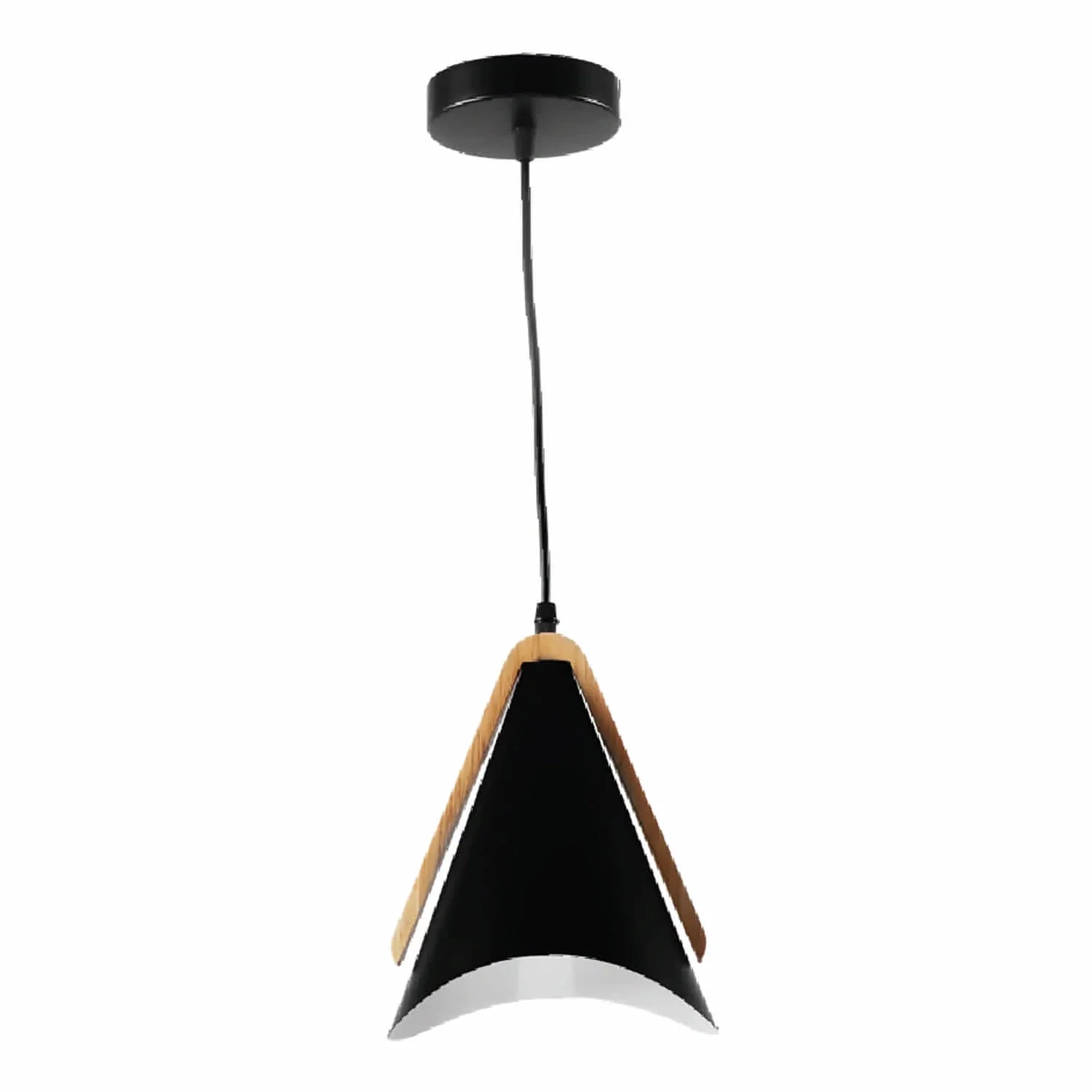 Lámpara Colgante Negra 1XE27 Diseño Atemporal 180X1235mm - Image 2