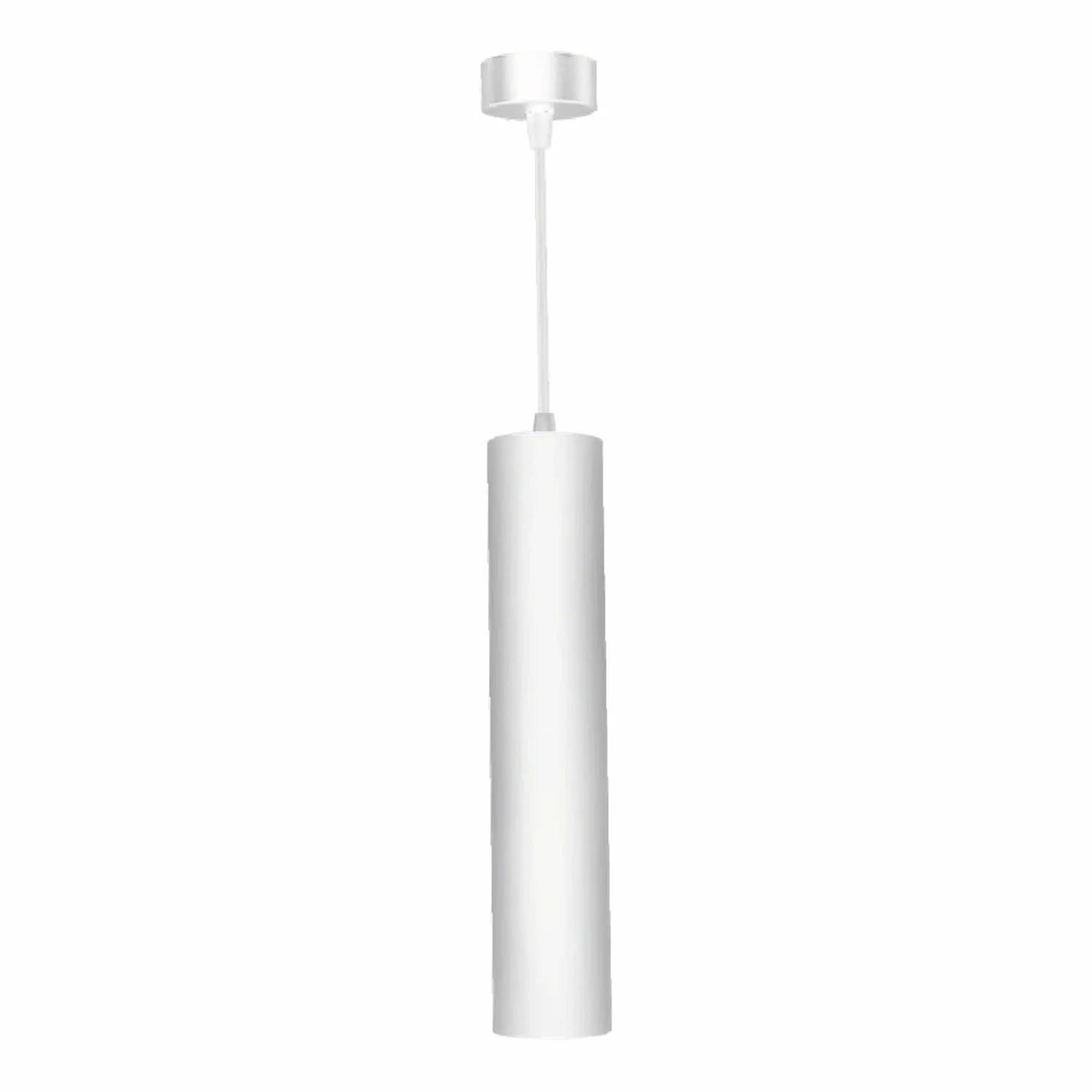 Lámpara LED Colgante Cilíndrica Moderna Blanca 1XGU10 De Aluminio 55X150mm Ideal Para Comedores, Cocinas Y Salas De Estar. Lámpara Colgante LED De Tubo Largo. - Image 2