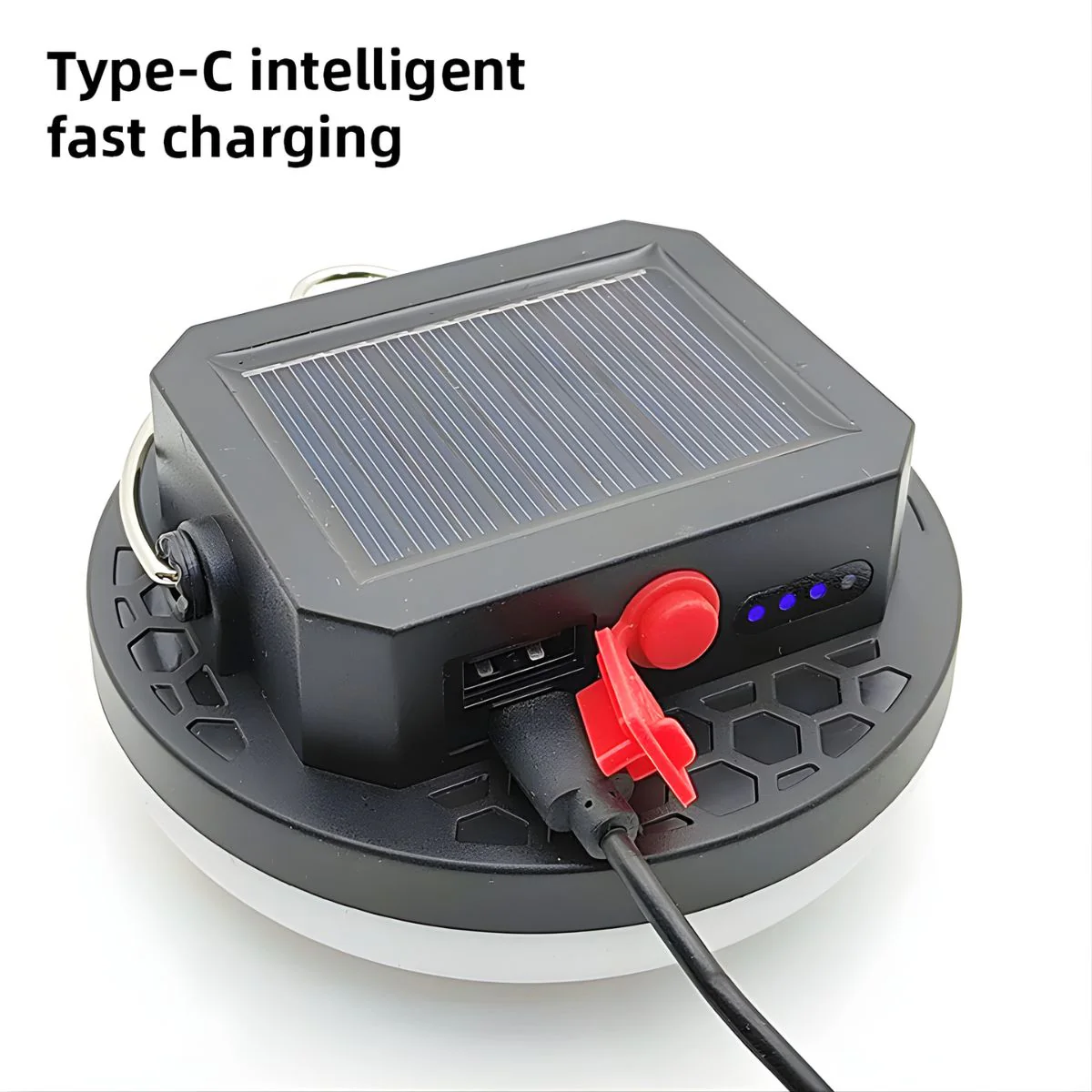 Lámpara LED Solar Portátil 10W Recargable Con Panel Solar Y USB-C. Luz Blanca Y Cálida. Resistente Al Agua. - Image 5
