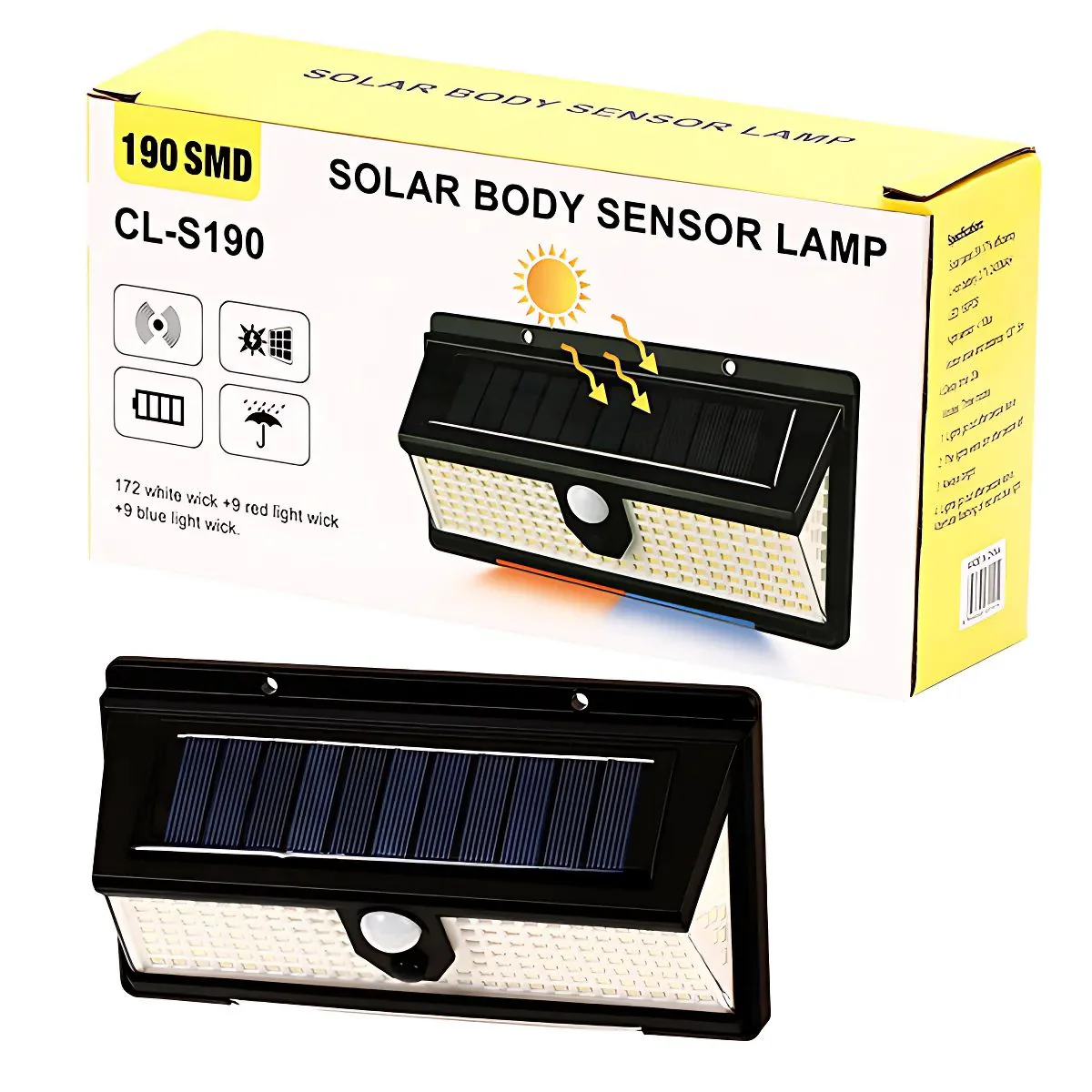 Lámpara Solar LED Exterior Con Sensor De Movimiento. Luz Foco Solar Para Jardín Con 3 Modos De Luz. Cobertura De Hasta 35M². - Image 6