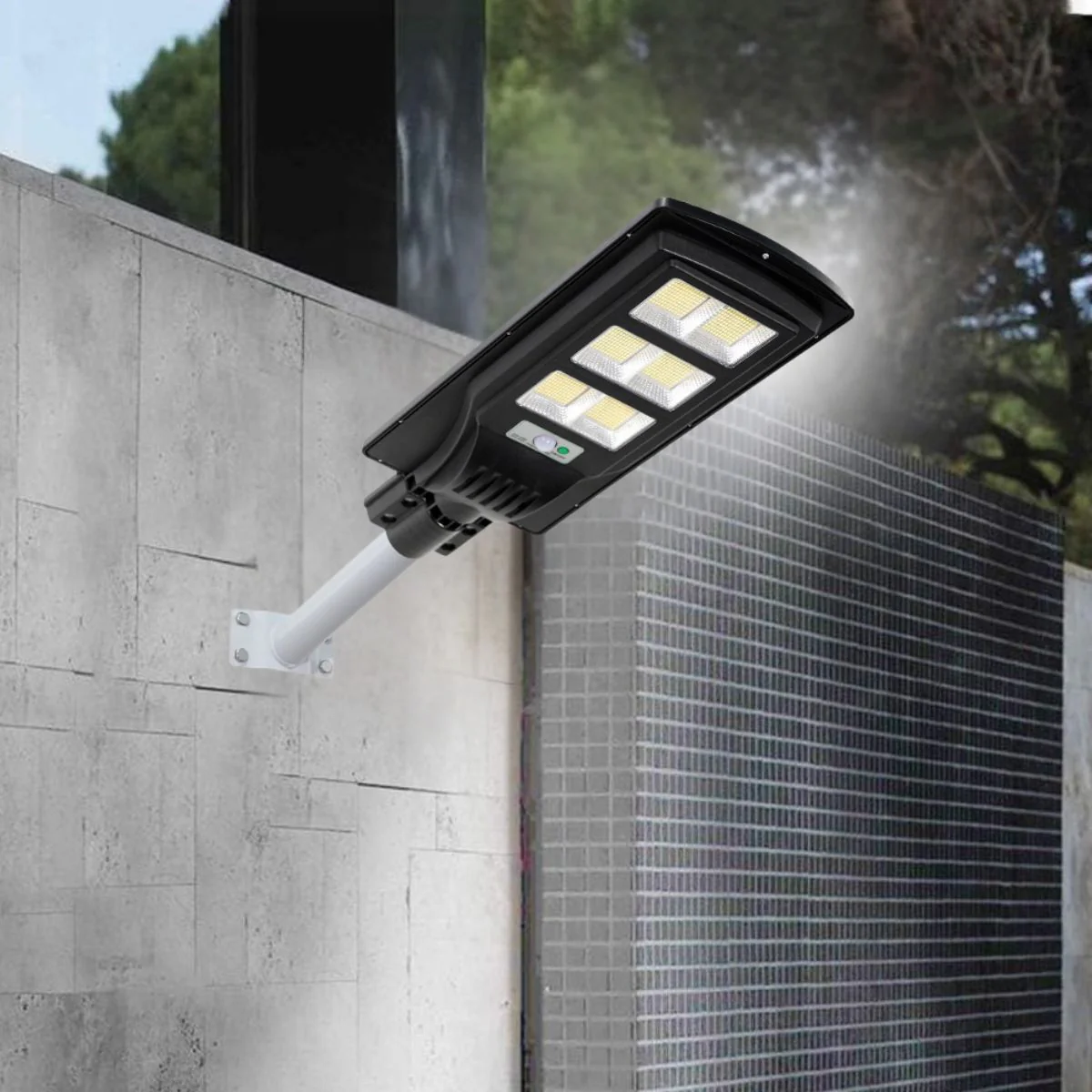 Lámpara Solar Para 320M² 720 LED Con Sensor De Movimiento. Foco Con Panel Solar Para Exteriores. Con Control Remoto. Luz Blanca.