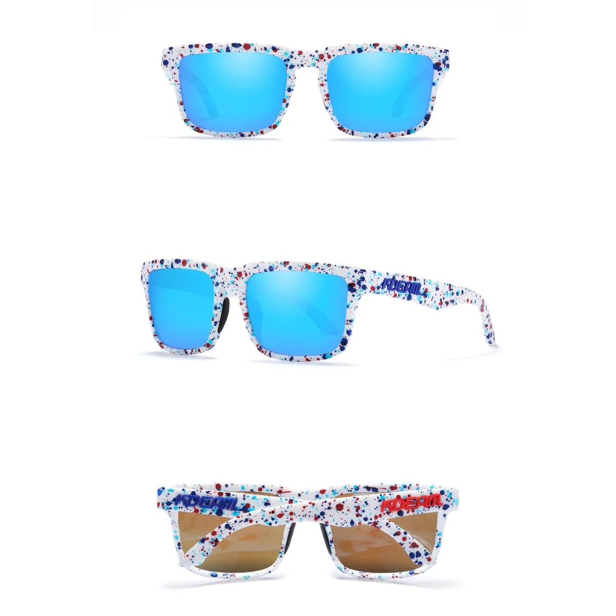 Lentes De Sol Polarizados UV400 Unisex, Protección Antirreflejo Para Conducir, Pesca Y Actividades Al Aire Libre.(Incluye Estuche).Montura Blanca Y Lente Azul Espejo - Image 3
