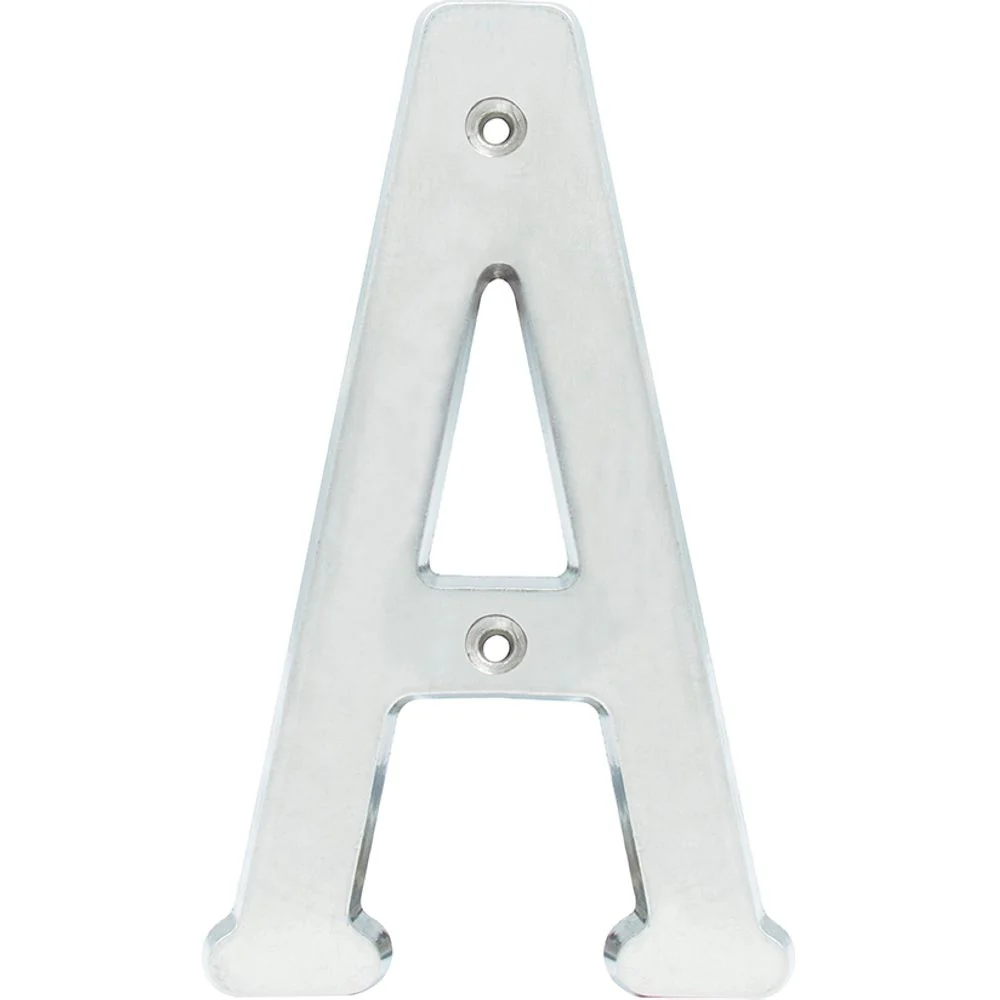 Letra A Slim 4" Cromo Satinado Lock - Image 4