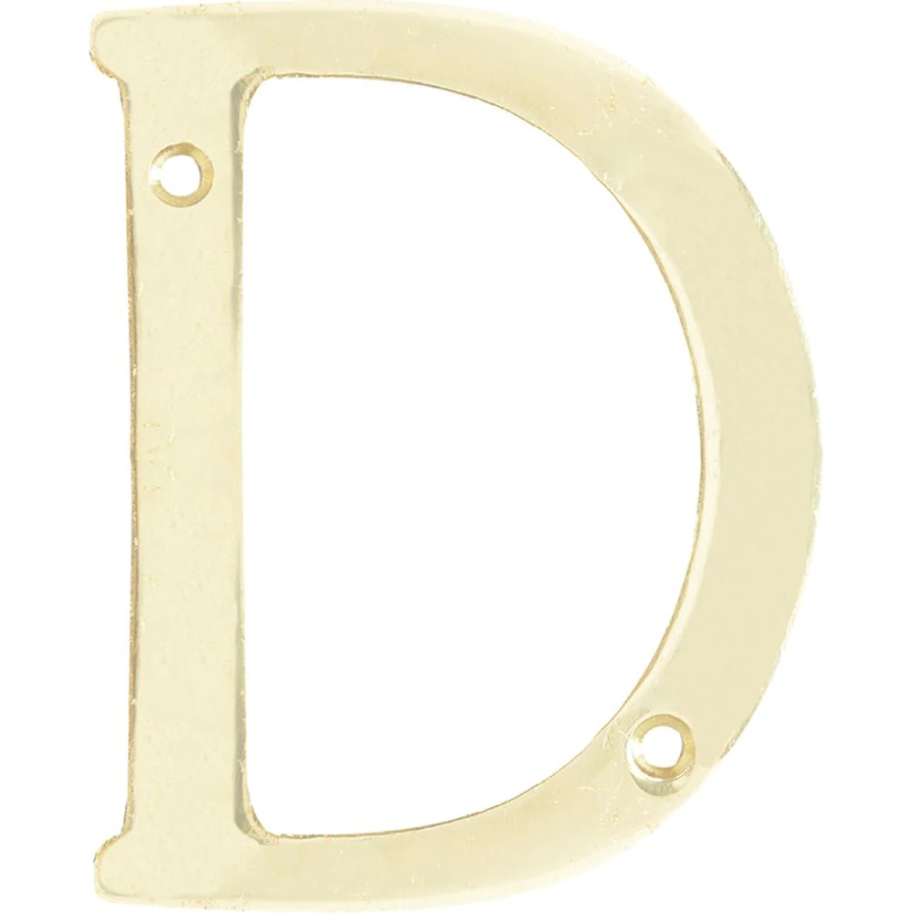 Letra D Slim 4" Latón Brillante Lock - Image 4